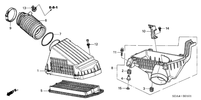 2005 Honda Accord Air Cleaner (V6) Diagram