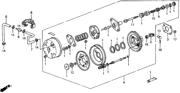 1990 Honda Civic Master Power (9") Diagram