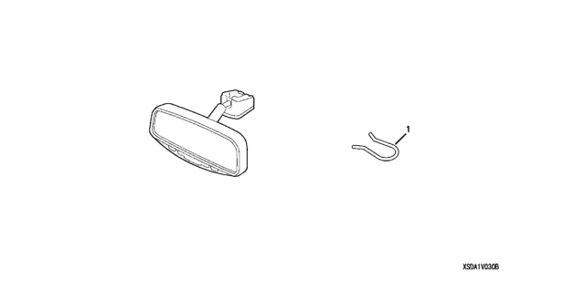 2008 Honda Ridgeline Auto Day/Night Mirror Diagram