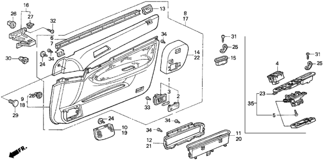 1994 Honda Accord Lid, L. FR. Door Speaker *NH178L* (EXCEL CHARCOAL) Diagram for 83553-SV4-000ZB