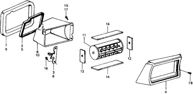 1977 Honda Civic 5 Door ** KL HMT Fresh Air Panel Diagram