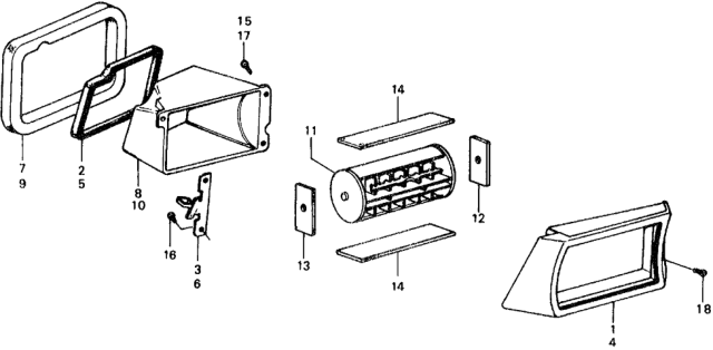 1976 Honda Civic Fresh Air Panel Diagram