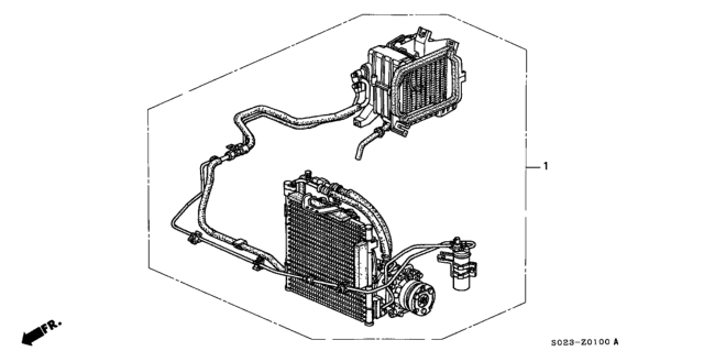 1999 Honda Civic A/C Kit Diagram