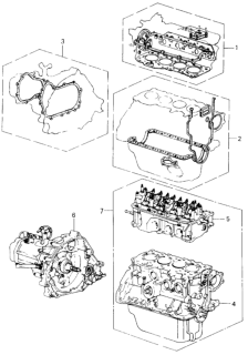 1981 Honda Civic Gasket Kit - Engine Assy.  - Transmission Assy. Diagram