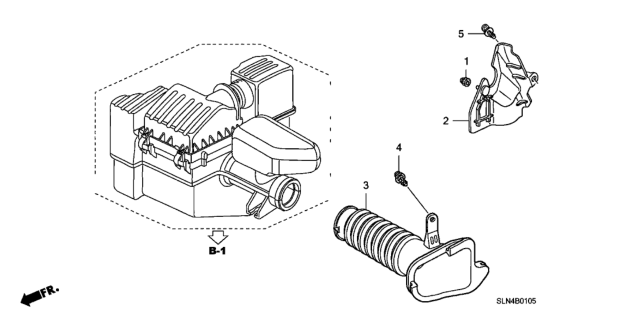 2008 Honda Fit 5 Door BASE KA 5MT Air Intake Joint Diagram