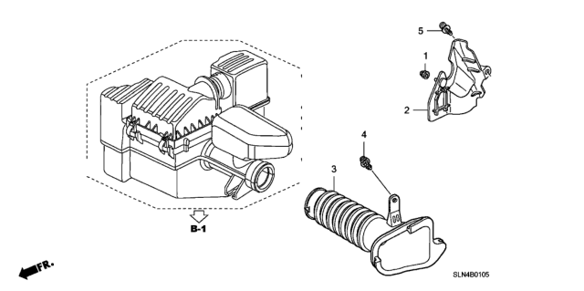 2007 Honda Fit Air Intake Joint Diagram