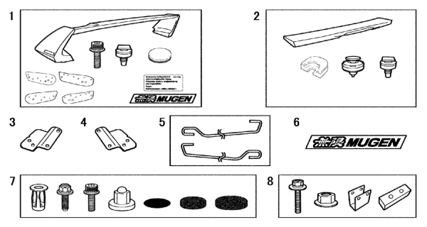 2008 Honda Civic 4 Door SI KA 6MT Mugen Rear Wing Diagram