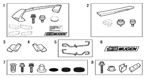 2008 Honda Civic Emblem, Mugen Diagram for 75723-XVJ-000