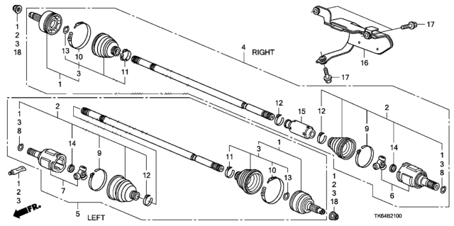 2011 Honda Fit Driveshaft Diagram