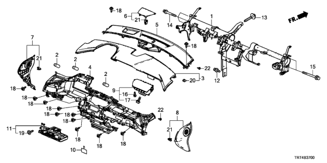 2017 Honda Clarity Fuel Cell Instrument Panel Diagram