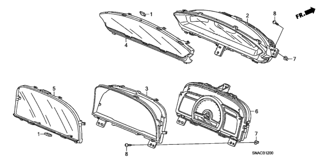 2011 Honda Civic Meter Assembly Complete Diagram for 78220-SNA-A05