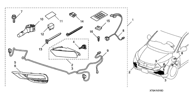 2016 Honda CR-V Harness Diagram for 08V31-T0A-10030