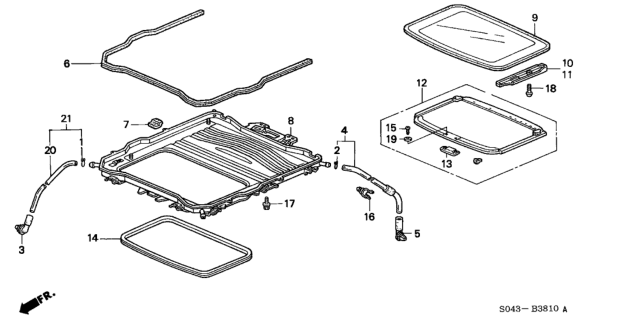 1997 Honda Civic Sliding Roof Diagram