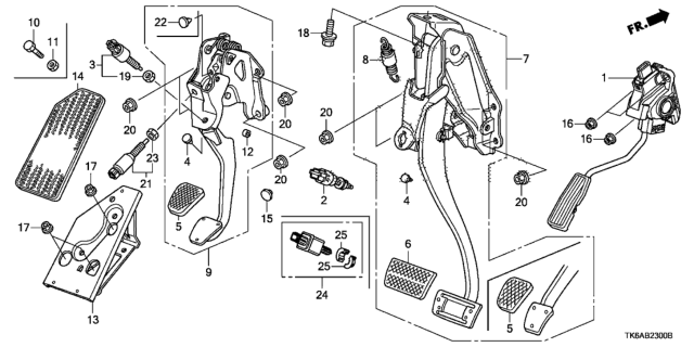 2013 Honda Fit Switch, Stop & Cruise Diagram for 36750-SMA-013