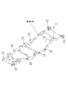 2000 Honda Passport Cab Mounting (Frame Side) Diagram 1