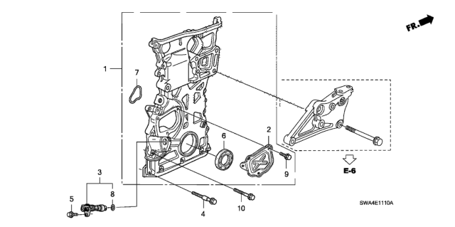 2010 Honda CR-V Chain Case Diagram