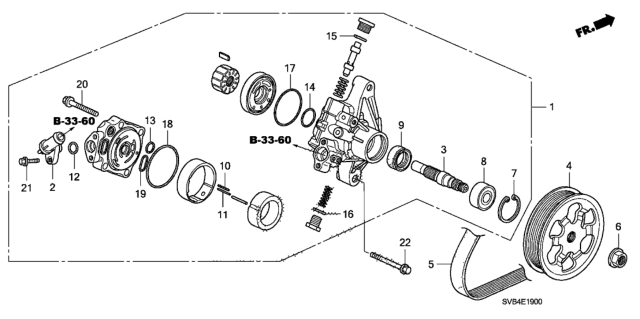 2010 Honda Civic P.S. Pump (1.8L) Diagram