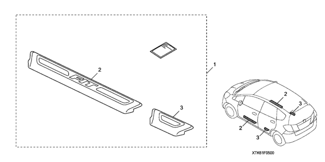 2013 Honda Fit Door Sill Trim Diagram