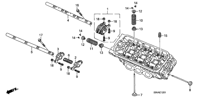 2008 Honda Pilot Valve - Rocker Arm (Front) Diagram