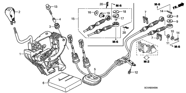 2008 Honda Element Shift Lever Diagram