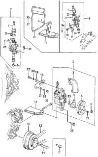 1979 Honda Accord P.S. Pump - Speed Sensor Diagram