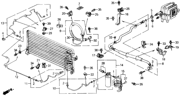 1990 Honda Prelude Bracket C, Suction Hose Diagram for 80367-SF1-A01