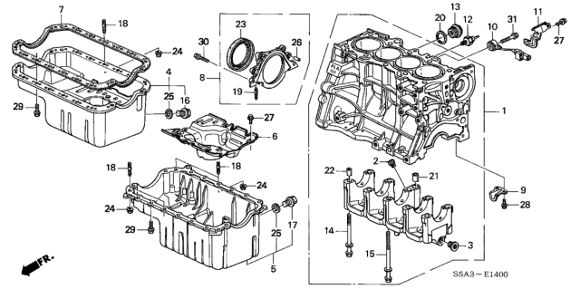 2003 Honda Civic Oil Seal (80X100X10) (Nok) Diagram for 91214-PMV-T01