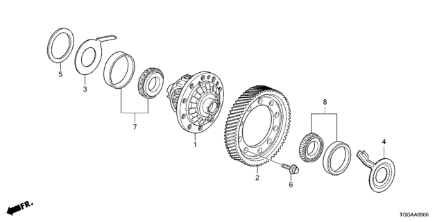 2021 Honda Civic AT Differential Diagram