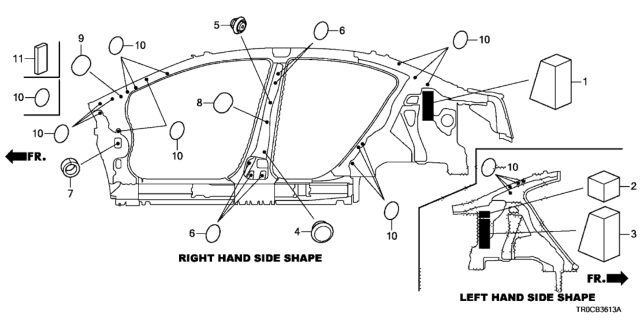 2014 Honda Civic Grommet (Side) Diagram