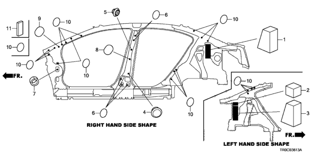 2015 Honda Civic Grommet (Side) Diagram