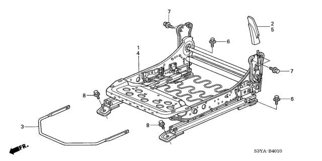 2005 Honda Insight Seat Components Diagram