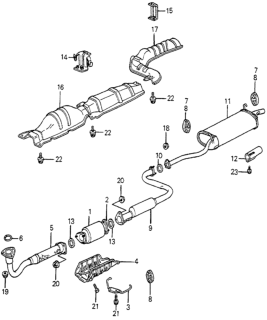 1982 Honda Accord Exhaust System Diagram