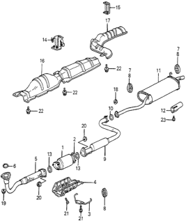 1983 Honda Accord Pipe A, Exhuast Diagram for 18210-SA5-670