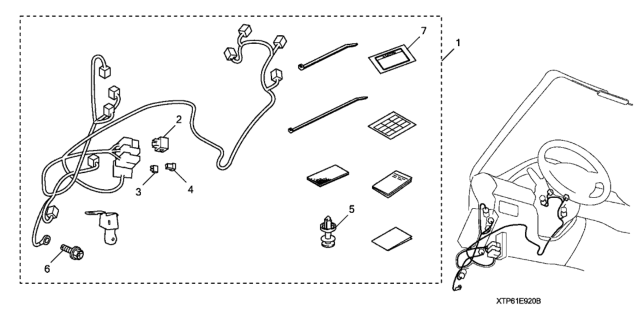 2013 Honda Crosstour 5 Door EXL (4 CYLINDER) KA 5AT Remote Engine Starter Attachment Diagram