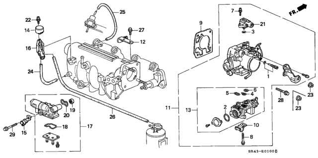 1993 Honda Civic Throttle Body Diagram