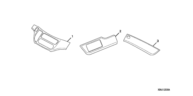 2008 Honda Odyssey Meter Panel and Dash Trim Diagram