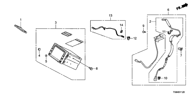 2012 Honda Civic Navigation System - GPS Antenna Diagram