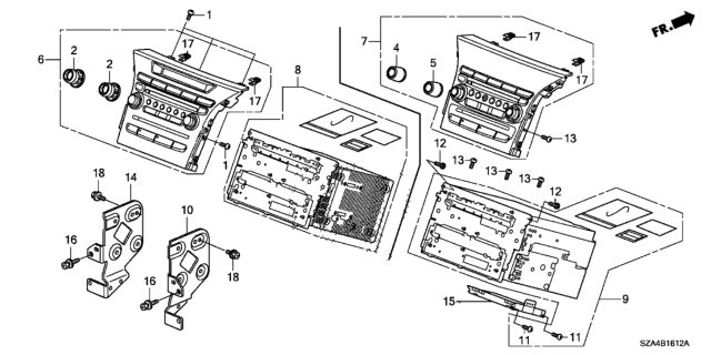 2012 Honda Pilot 5 Door TOURIN (2WD) KA 5AT Audio Unit Diagram