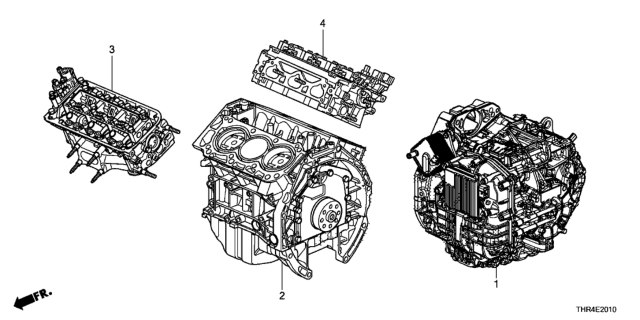 2019 Honda Odyssey General Assy., Cylinder Block Diagram for 10002-5MR-A00