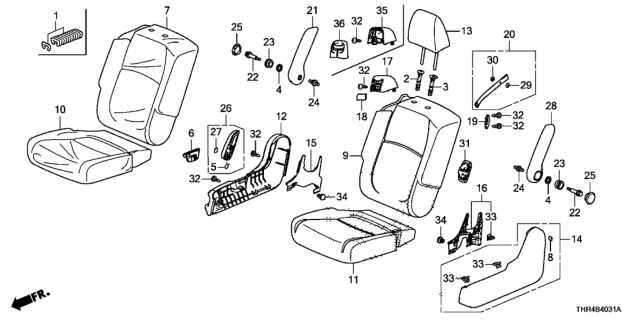 2019 Honda Odyssey Rivet *NH900L* (B) (DEEP BLACK) Diagram for 81929-TK8-A21ZD