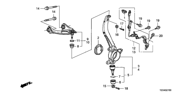 2011 Honda Accord Front Knuckle Diagram