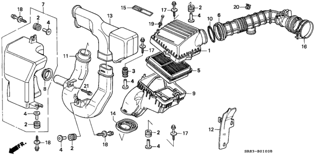 1994 Honda Civic Air Cleaner Diagram