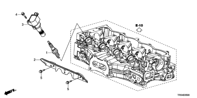 2013 Honda Civic Spark Plug (Silkr8B8Ds) (Ngk) Diagram for 12290-R1Z-A01