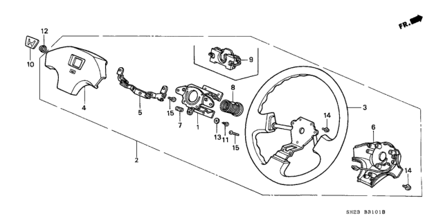 1989 Honda CRX Washer Diagram for 90521-SH3-004