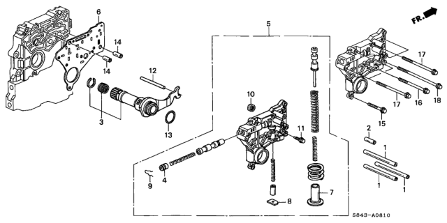 2002 Honda Accord 2 Door EX KA 4AT AT Regulator Diagram