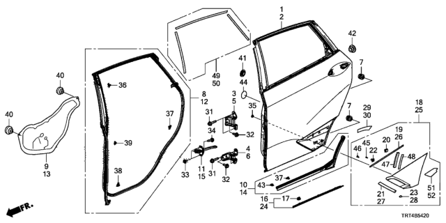 2019 Honda Clarity Fuel Cell GARN ASSY. *R567M* Diagram for 75313-TRT-A02ZA