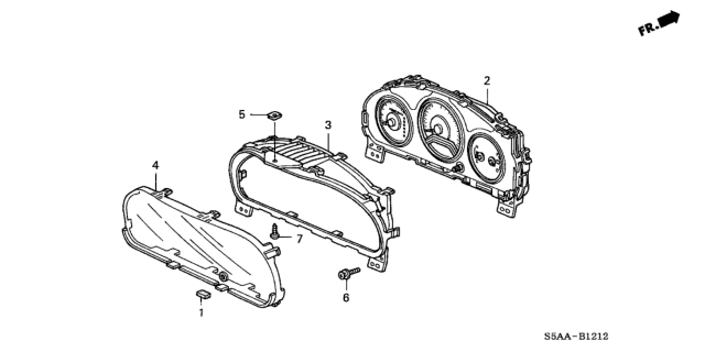 2004 Honda Civic Case Assembly (Visteon) Diagram for 78120-S5A-A78