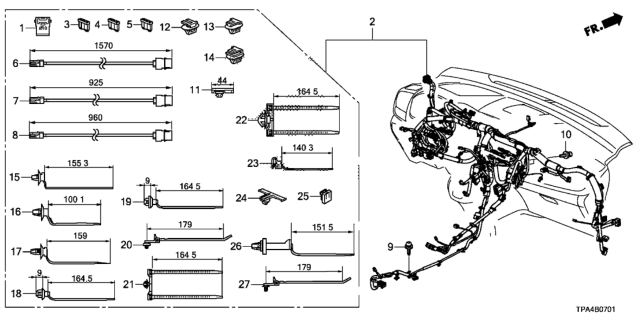 2020 Honda CR-V Hybrid CORD ASSY-, USB Diagram for 39116-TLB-A01