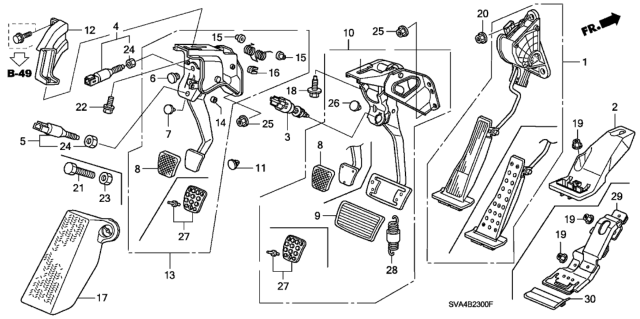 2006 Honda Civic Pedal Diagram