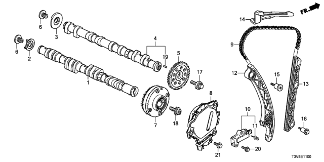 2014 Honda Accord Camshaft - Cam Chain Diagram